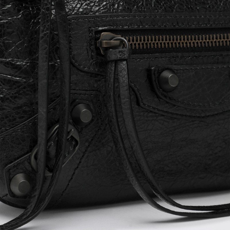 Balenciaga Black Le City Shoulder Pouch In Black