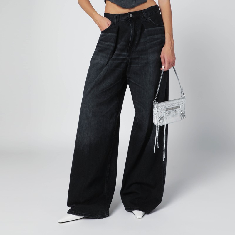 Balenciaga Silver Metallic Le City Shoulder Pouch In Metallic