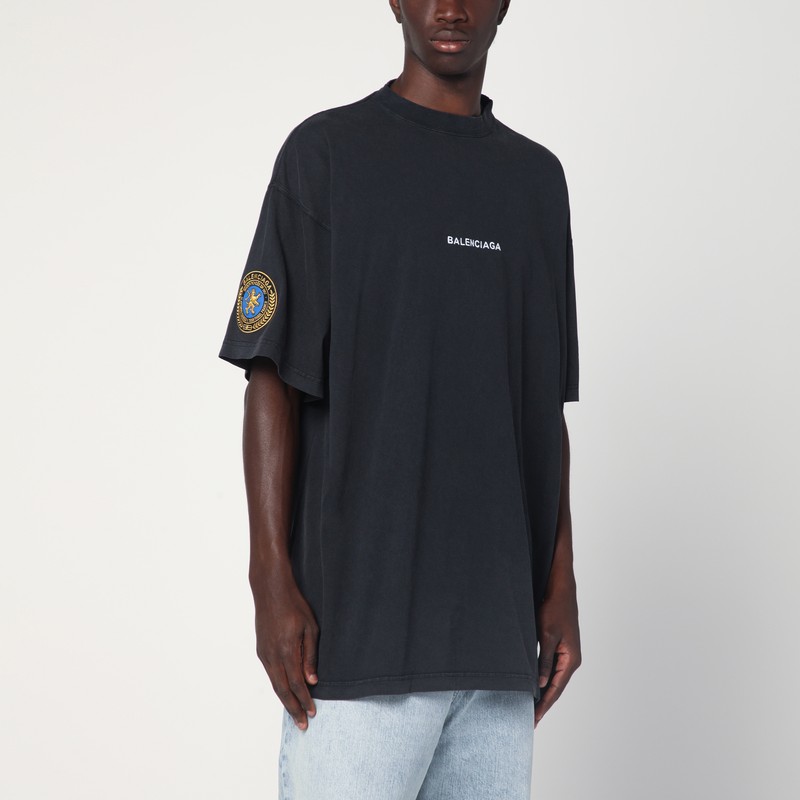 Faded black dry fleece Uniform Merch T-shirt