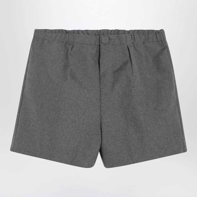 Light grey wool shorts