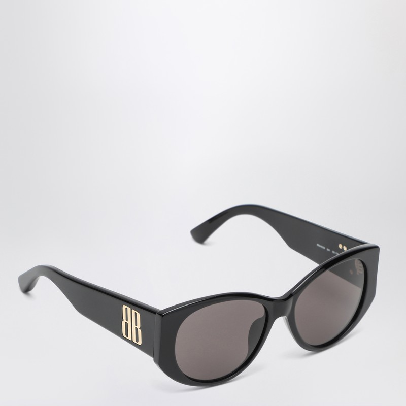 Balenciaga Nano Round Sunglasses In Black