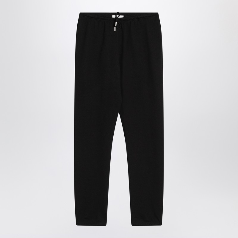 Teo black cotton and cashmere trousers