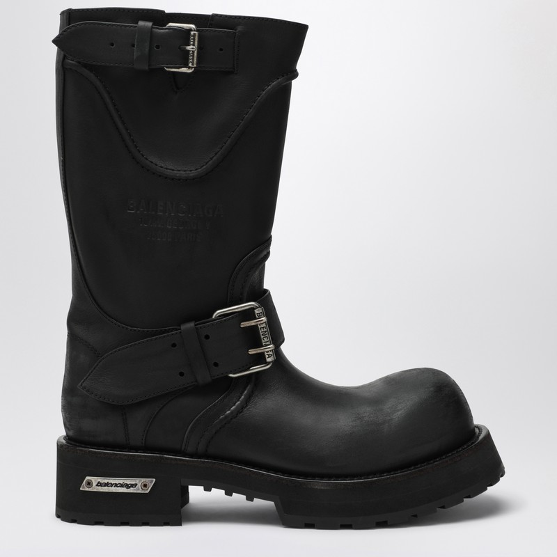 Venom boots in black calf leather