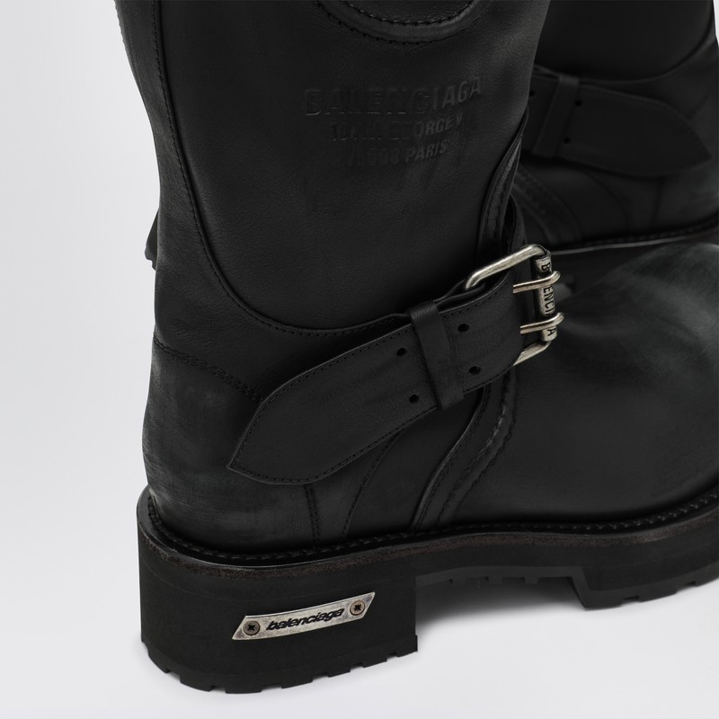 Balenciaga Venom Buckle Detailed Boots In Black