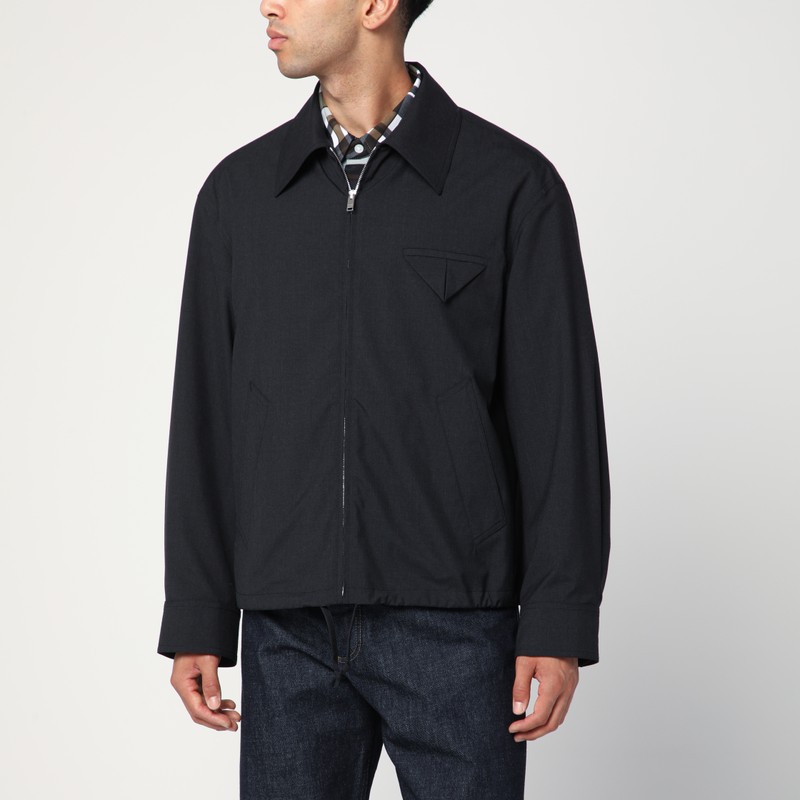 Black wool zip-up jacket - Bottega Veneta - Modalova