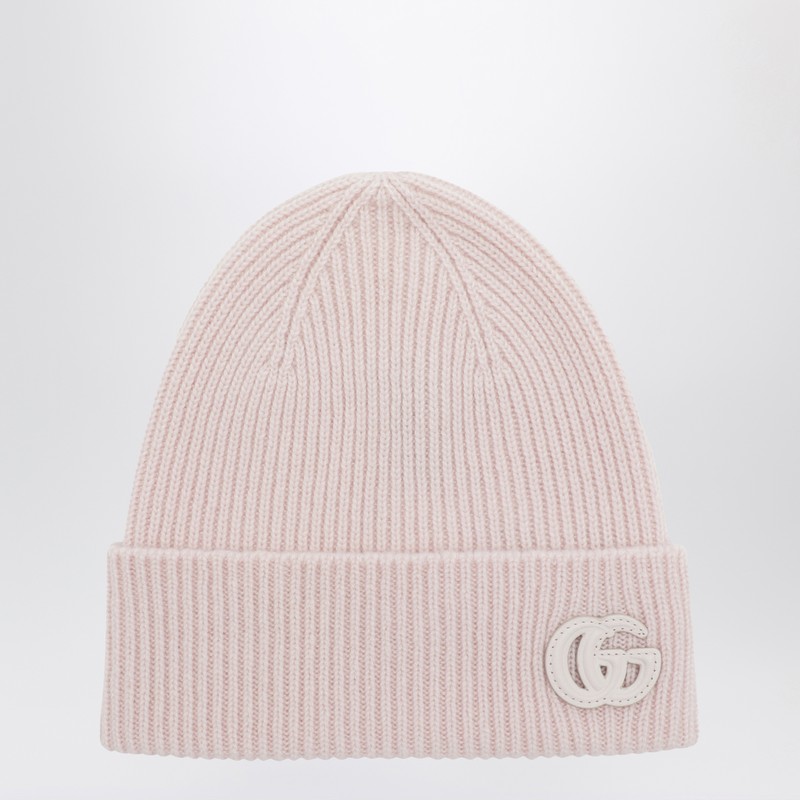 Light pink cashmere beanie