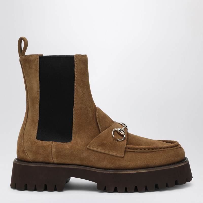 Chelsea boots in suede leather color