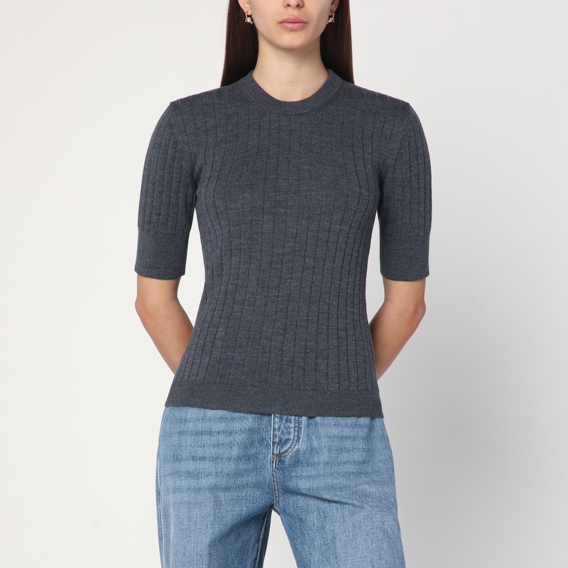 Anthracite grey wool sweater