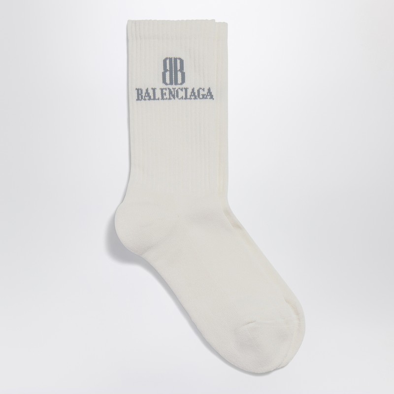 Nano BB socks in white cotton blend