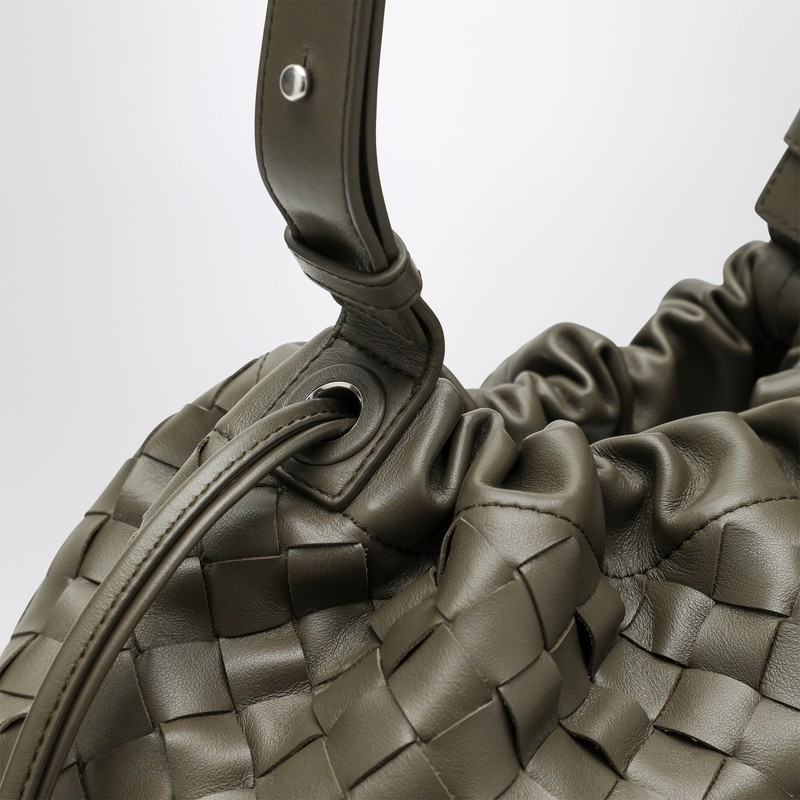 Bottega Veneta Men Cypress Coloured Bucket Bag In Intrecciato In Blue