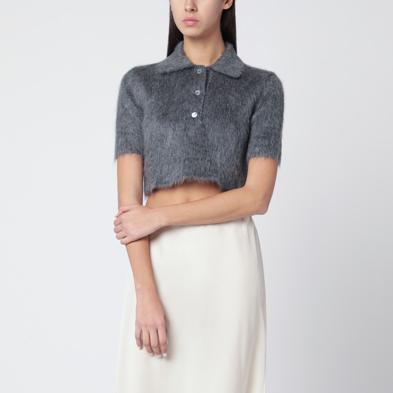 Grey mohair top