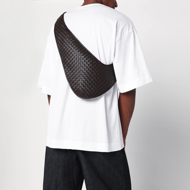 Bottega Veneta Men Sling Veneto Bag Fondant In Black