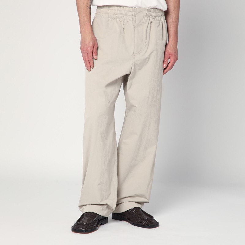 Bottega Veneta Beige Technical Nylon Pants In Neutral