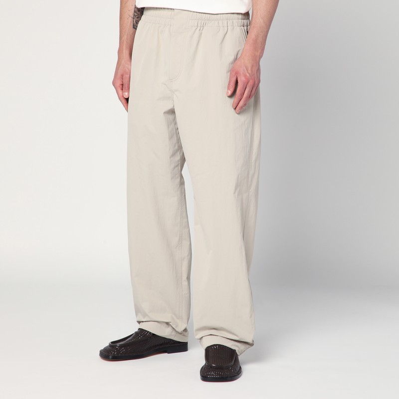 Bottega Veneta Beige Technical Nylon Pants In Neutral