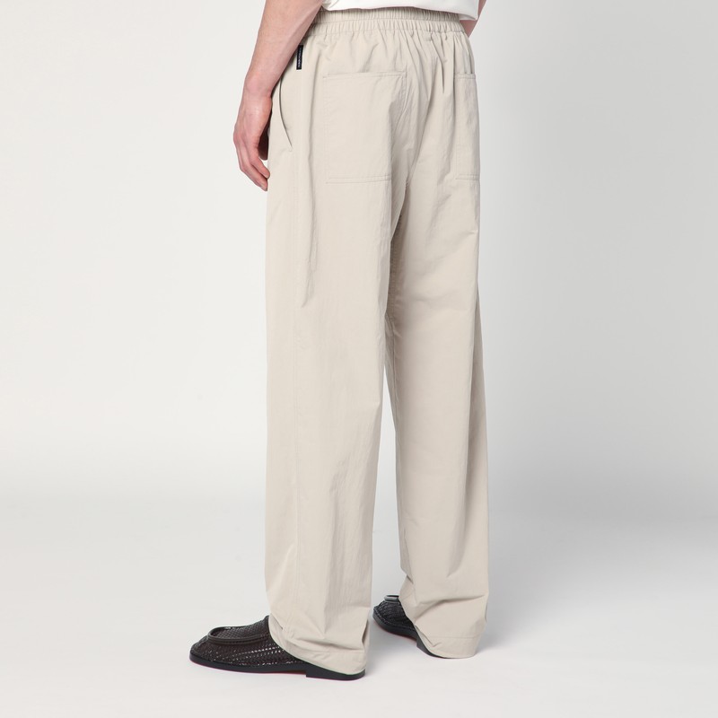 Bottega Veneta Beige Technical Nylon Pants In Neutral