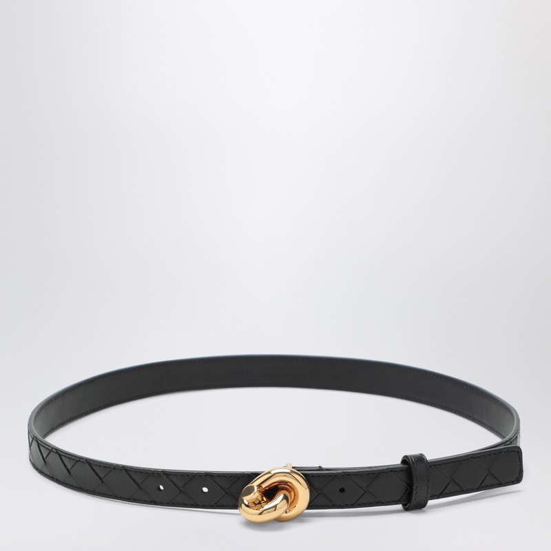Black Knot belt in Intrecciato