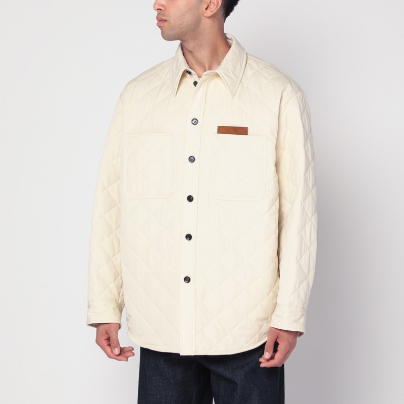 Quilted jacket with Intrecciato detail - Bottega Veneta - Modalova