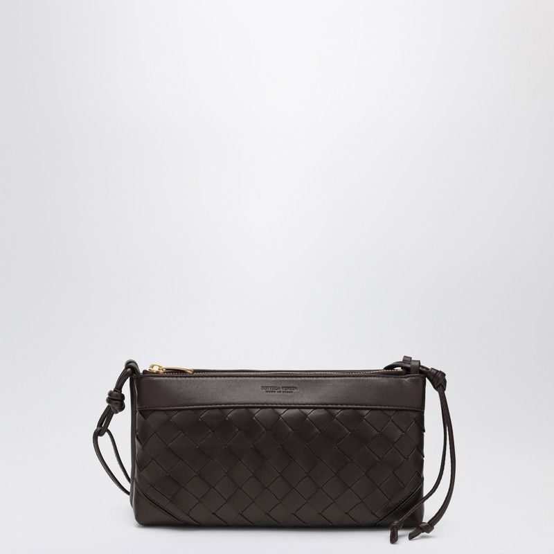 Bottega Veneta Women Double Patch Fondant Leather And Intrecciato Bag In Brown