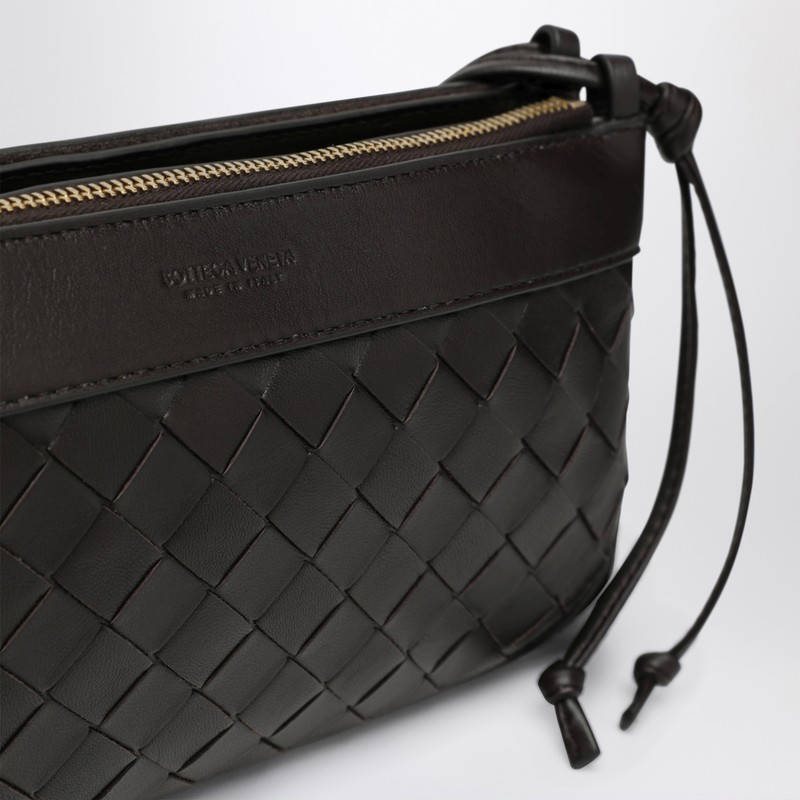 Bottega Veneta Women Double Patch Fondant Leather And Intrecciato Bag In Brown