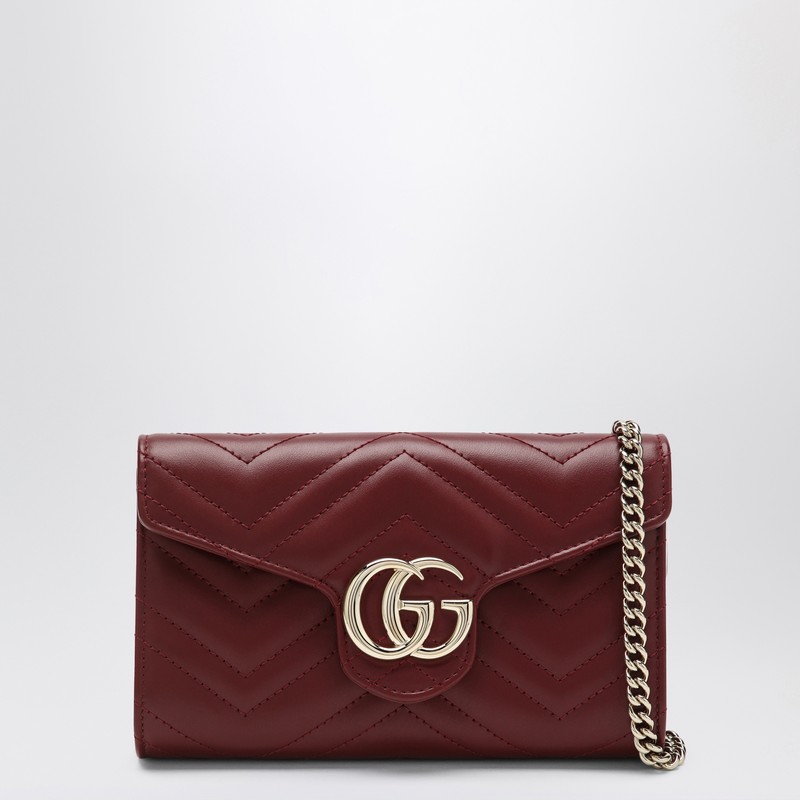 GG Marmont Wallet Red Anchor with Chain
