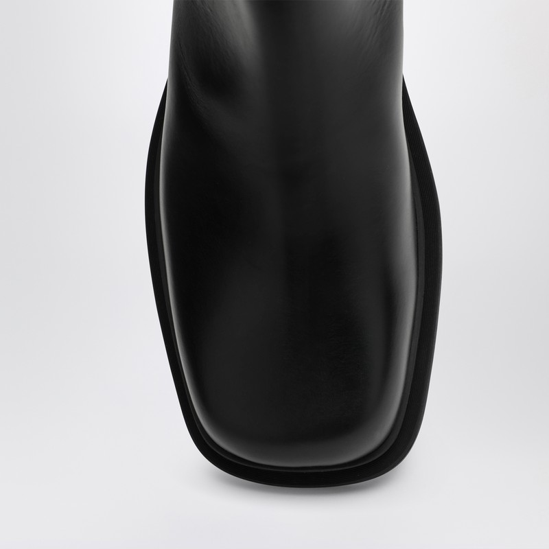 Bottega Veneta Leather Intrecciato-detail Ben Chelsea Boots In Black