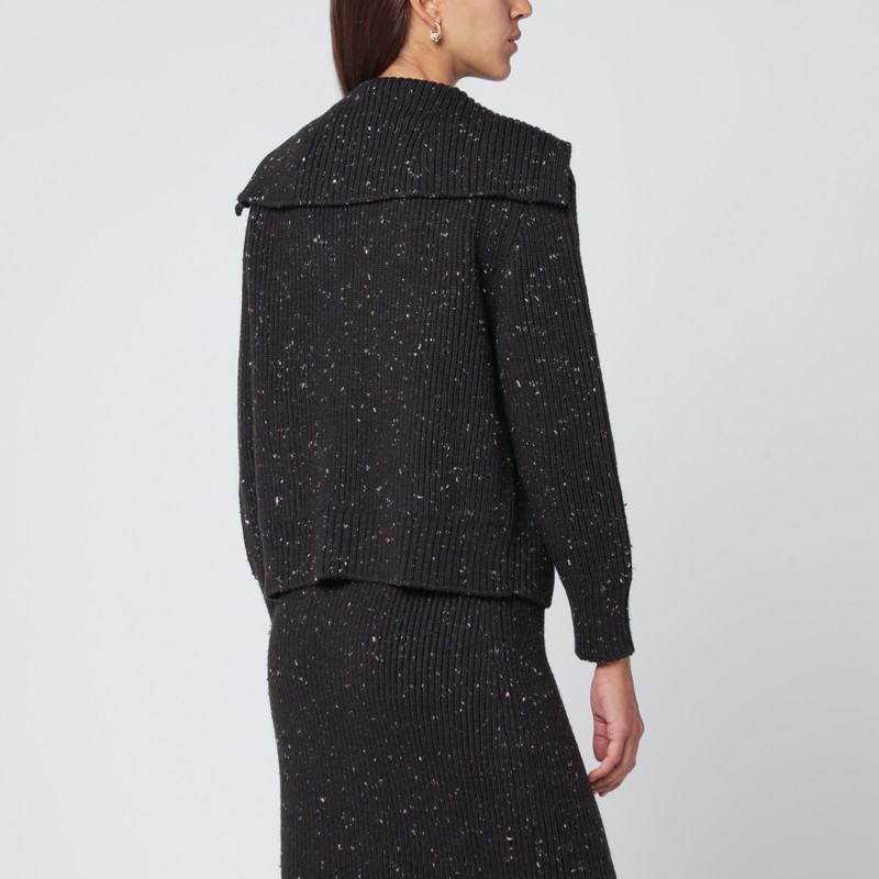 Bottega Veneta Cardigan In English Wool With A Melting Ribbed Texture In Brown