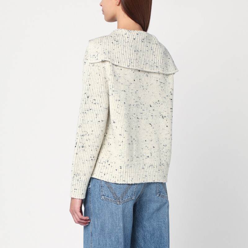 Bottega Veneta Cardigan In English Wool With A Melting Ribbed Texture In Gray