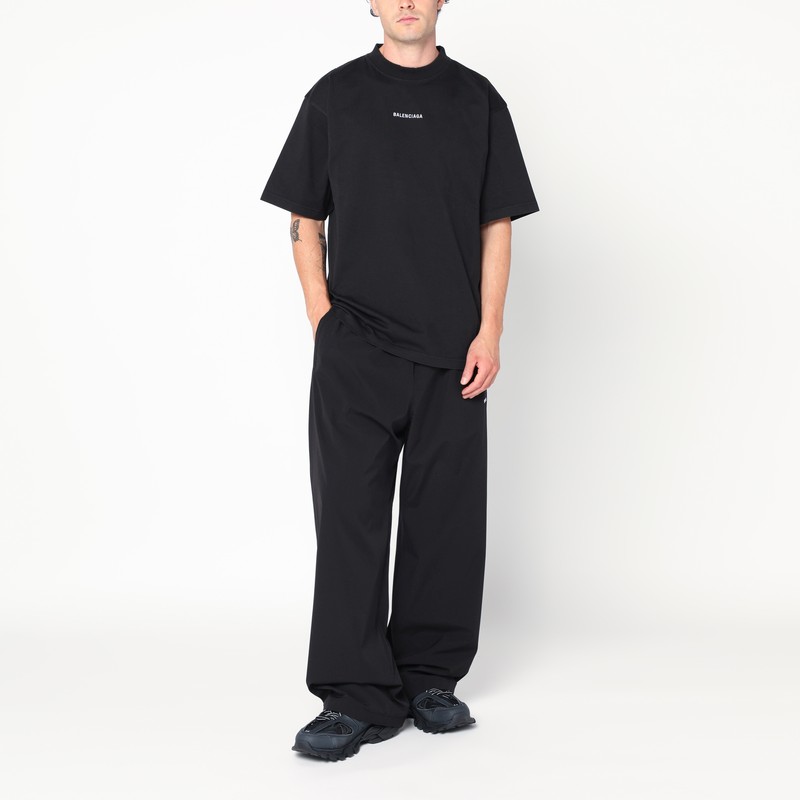 Balenciaga Pantalone Jogging Baggy/loose Black In Black