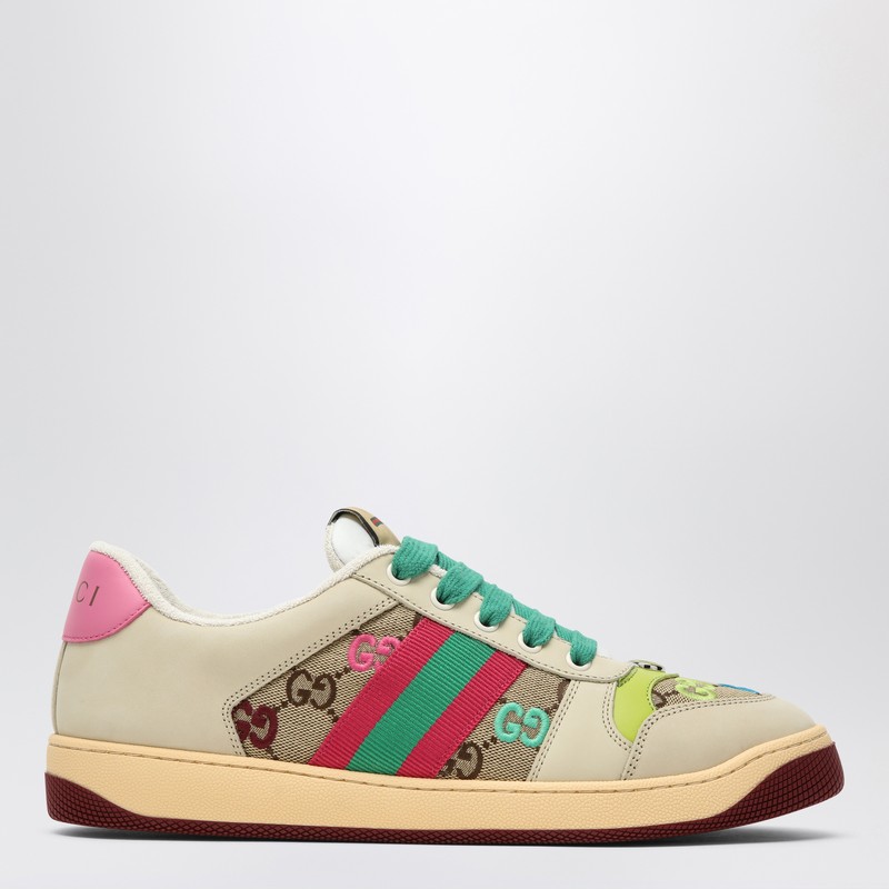 Screener trainer in GG fabric and multicolour details
