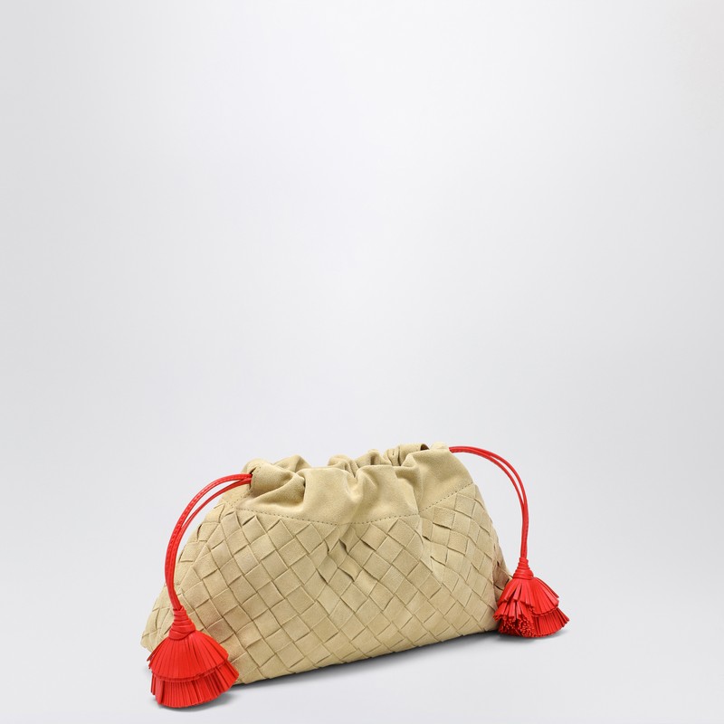 Bottega Veneta Tapioca Night Dustbag In Woven Suede In Beige