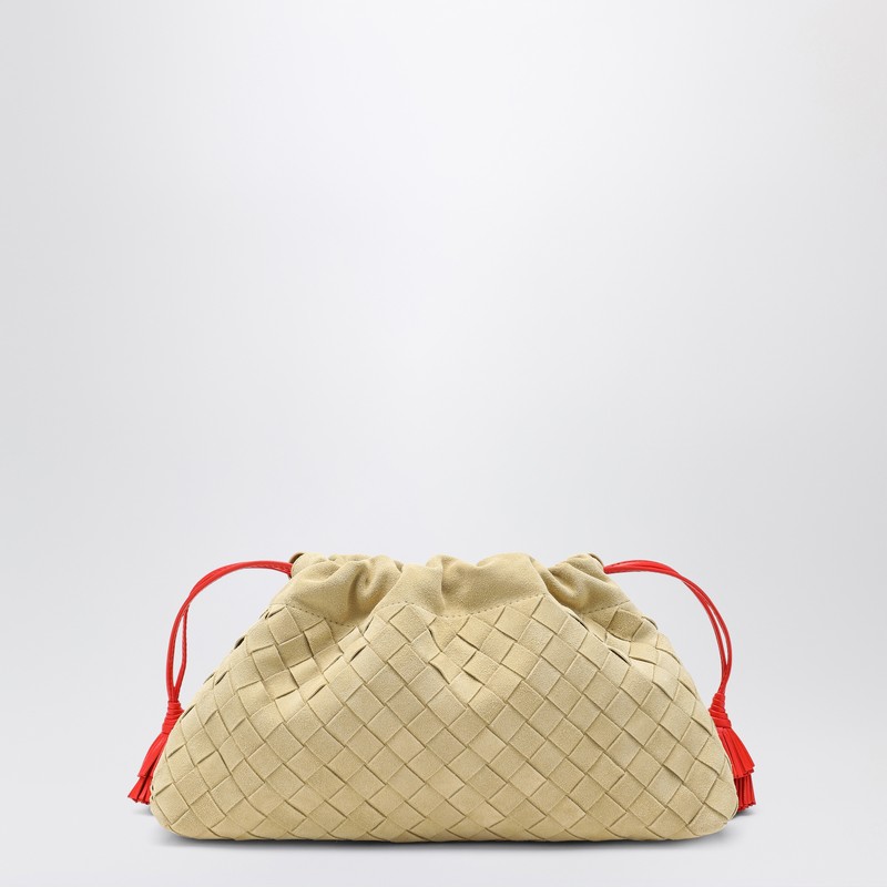 Bottega Veneta Tapioca Night Dustbag In Woven Suede In Beige