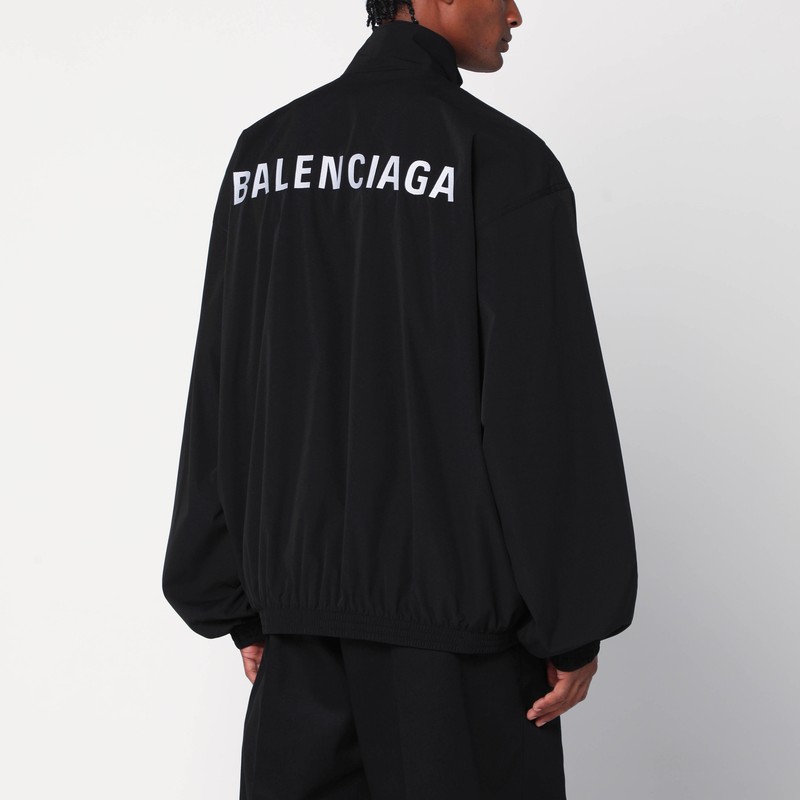 Balenciaga Oversized Windbreaker Jacket In Black