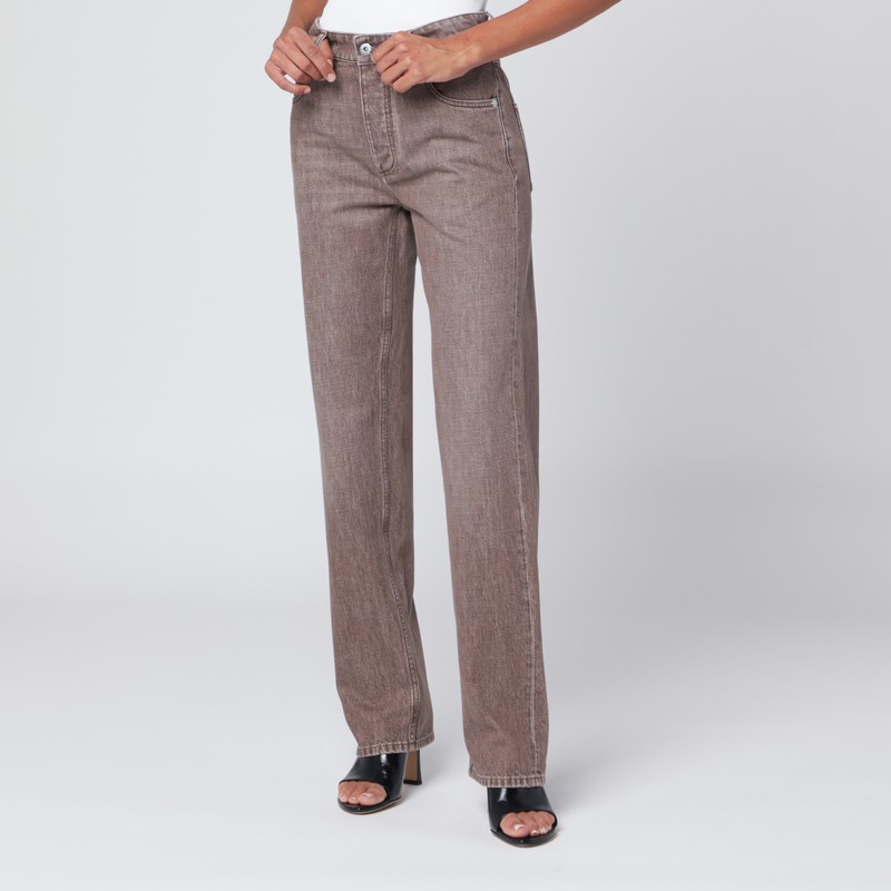 Bottega Veneta Brown Straight Jeans In Brown