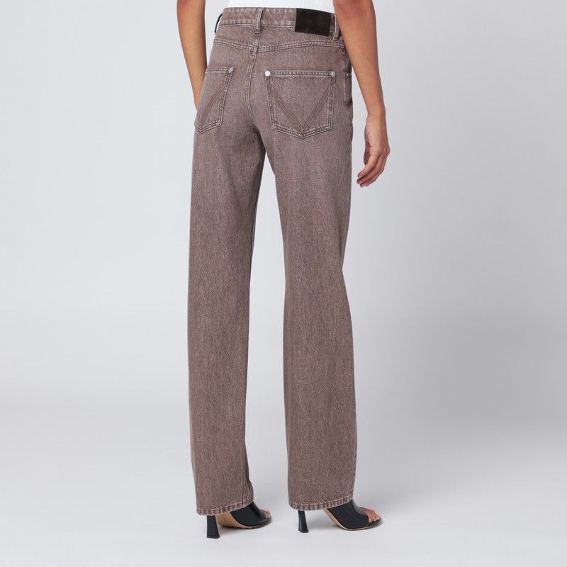 Bottega Veneta Brown Straight Jeans In Brown