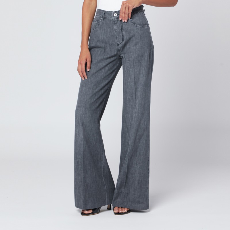 Black faded palazzo jeans