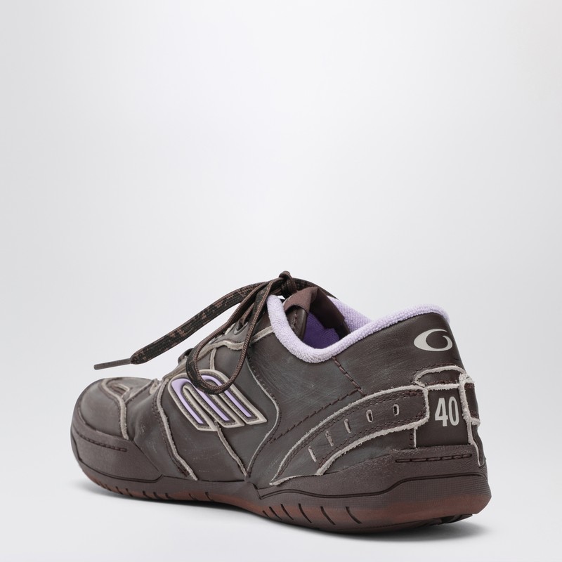 Balenciaga Hamptons Worn-out Sneakers Brown And Lilac In Brown