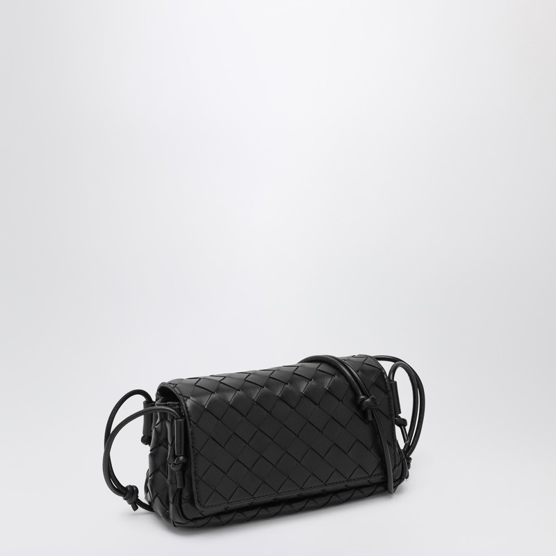 Bottega Veneta Notturno Bag In Black Intrecciato In Black