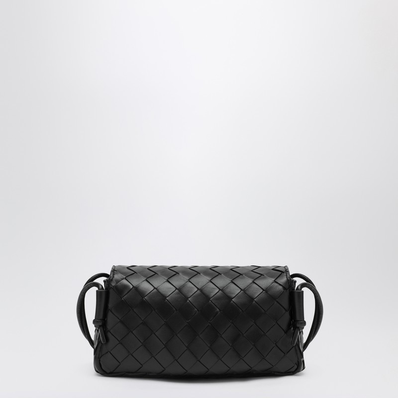Bottega Veneta Notturno Bag In Black Intrecciato In Black