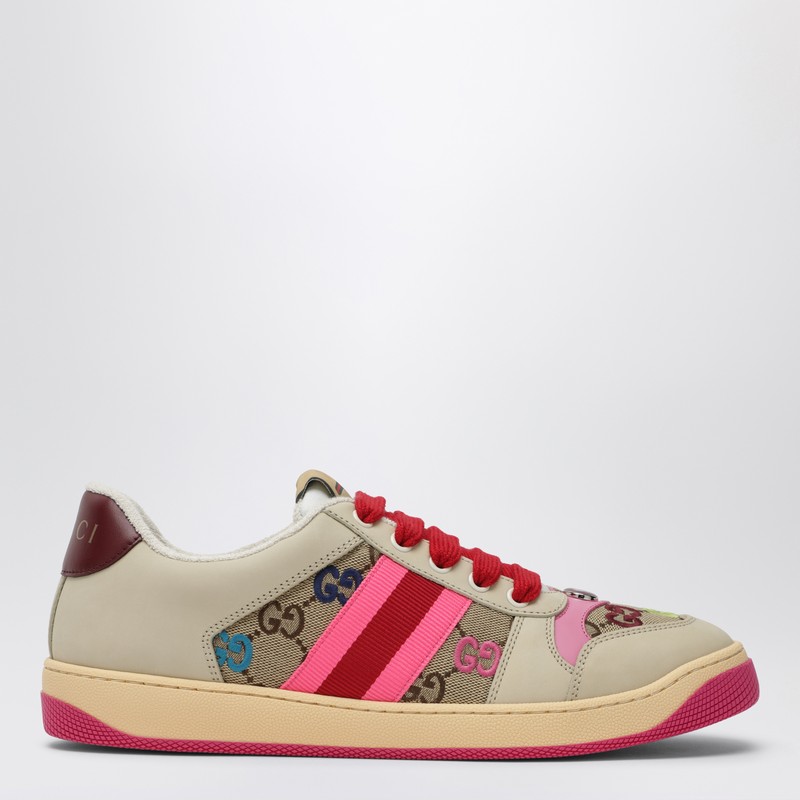 Screener trainer in GG fabric and multicolour details