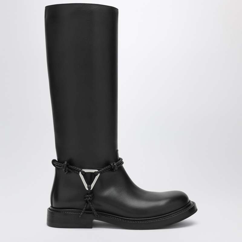James Boots in Black Leather