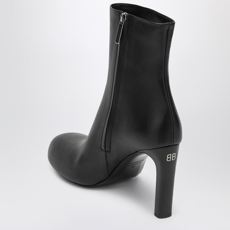 Balenciaga 80mm Fargo Leather Ankle Boots In Black