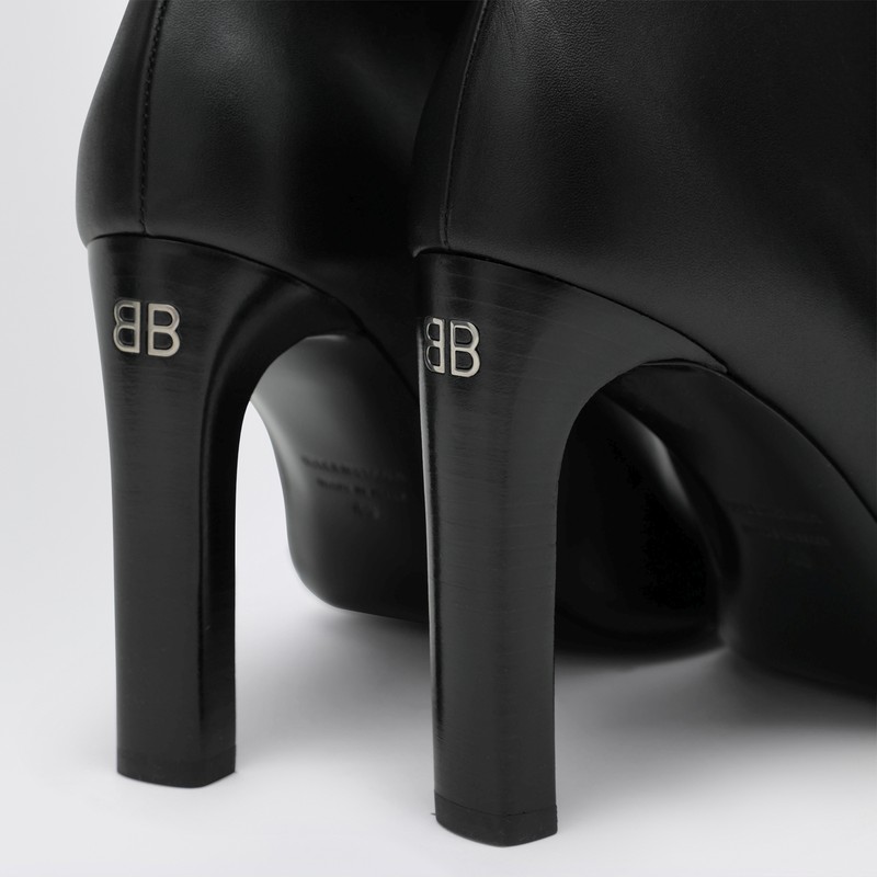Balenciaga 80mm Fargo Leather Ankle Boots In Black