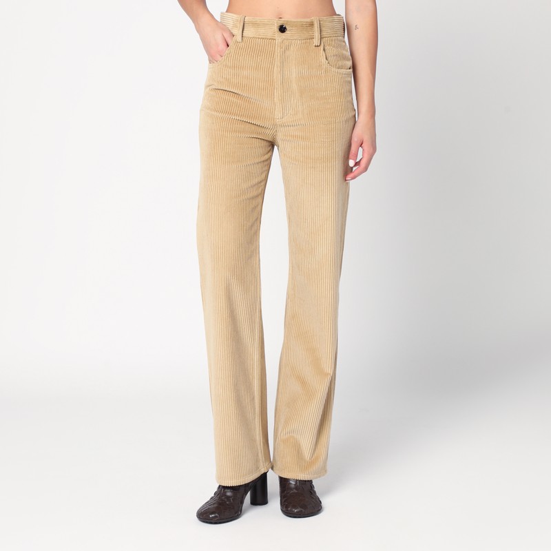Beige corduroy trousers