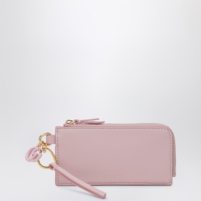 Pink card holder with GG charm