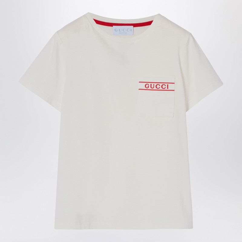 White cotton T-shirt with logo