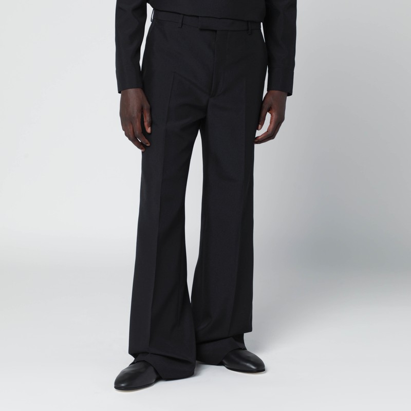 Black trousers in technical panama
