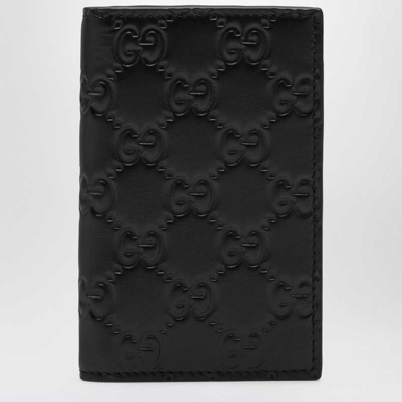 Black GG Emblem vertical card holder