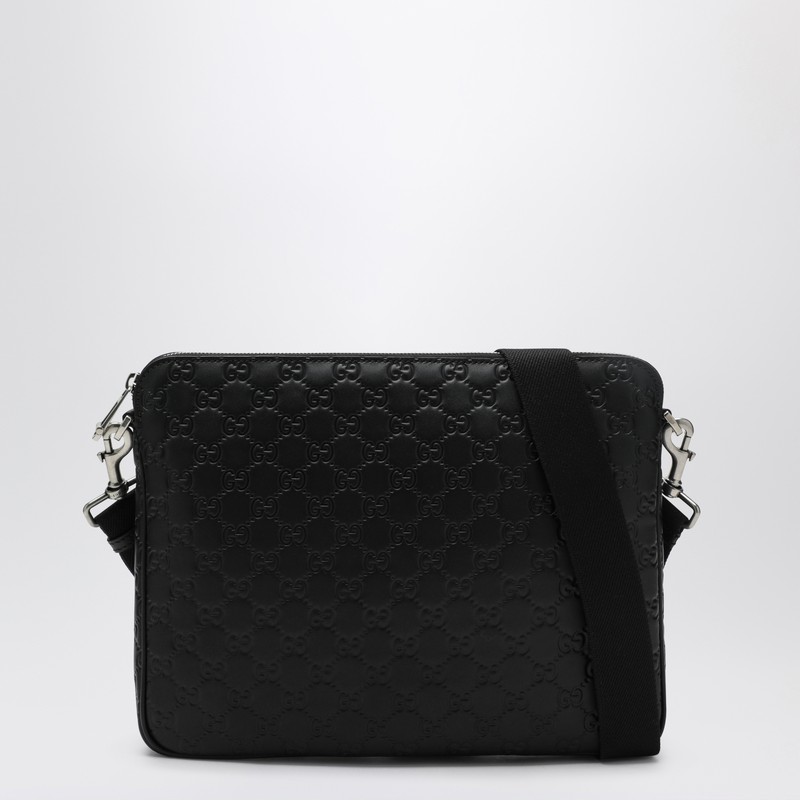 Medium black GG Emblem shoulder bag