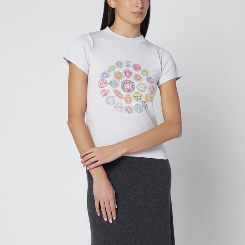 White T-shirt with logo prints
