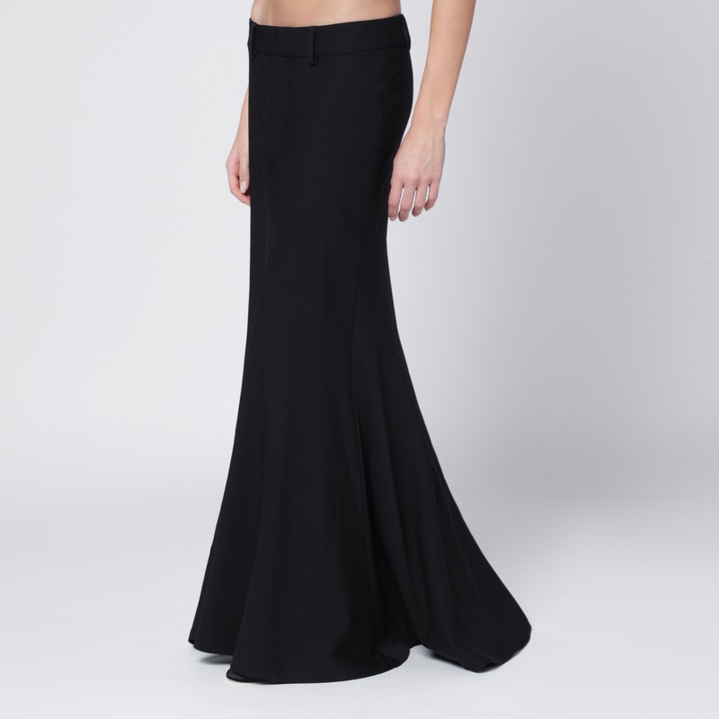 Balenciaga Women Godet Maxi Skirt In Black